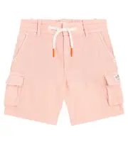 [Scotch & Soda Kids] Scotch & Soda Kids Cotton and linen cargo shorts Y 14 pink