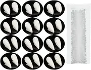 BBTO Vampire Teeth Fangs, Halloween Party Cosplay Dentures Prop Decoration with Teeth Pellets Adhesive for Halloween Costume Party Favors, 13/ 15/ 17/ 19 mm