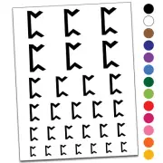 Norse Viking Dwarven Rune Letter P Temporary Tattoo Water Resistant Set