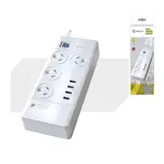 Sansai 4 Outlets 4 Usb Outlet Surge Protected Powerboard On Off Switch