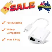 Lightning to Ethernet Adapter RJ45 ENET LAN Network Adapter Plug & Play-Au