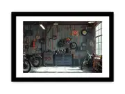 Garage Framed Print