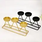 Set Candle Holder Geometric Candle Candlesticks Christmas Date Decorative