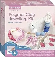 Craft Maker Polymer Clay Jewellery Kit – DIY Jewellery Making Kit with Clay, Tools & Accessories – Create Stunning Earrings, Necklaces & Bracelets – Perfect for Beginners & Crafters