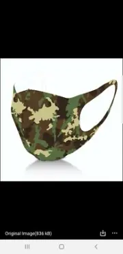 3 Face mask reusable 2 Blacks 1 Camouflage