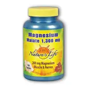 Nature's Life Magnesium Malate,1300 mg ,100 tabs (Pack of 1)