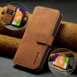 Samsung Galaxy A53 5G 牛皮仿真皮保護套復古絨紋皮革翻蓋手機套皮套