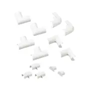 D-Line 13 Piece 20 x 10mm White Clip Over Cable Cover Accessory Kit