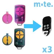3 x ATA PTX-5v1 Compatible Garage/Gate Door Remote GDO 6v3/7v2/7v3/8v3/9v2/9v3