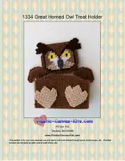 Great Horned Owl Treat Holder- Plastic Canvas Pattern or Kit