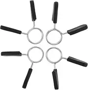 Generic 4pcs Barbell Bar Buckle Spring-loaded Barbell Clamp Barbell Weight Clips Strength Clip Secure Barbell Clamp Weight Lifting Clips Barbell Sleeve Clamp Portable Weight Clips Pvc