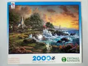 Thomas Kinkade Seaside Haven 2000 piece Ceaco jigsaw puzzle Complete 2016 New