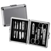 [Three seven] Three-seven Manicure Set Silver Case - 11 Tools