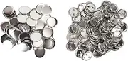 The Button Maker Offers a Set of 100 Pieces of Smooth Finish Back Buttons Made of Durable Metal (37mm)