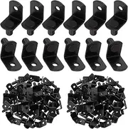 Swpeet 60 Pcs L-Shelf Pins, 6mm Black Support Pegs with Hole, Plated Steel Shelf Holder Pins Bracket Cabinet Clips Holder for Shelf Holes on Bookcase, Cabinets and Entertainment Centers