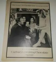 VINTAGE 1960s - CADBURY'S DRINKING CHOCOLATE - SINGLE PAGE MAGAZINE ADVERT