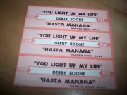 3 Debby Boone You Light Up My Life / Hasta Manana Jukebox Title Strips