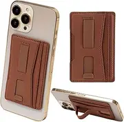 pitang(ピタング) Pitan Magsafe Card Case, Smartphone Stand, Smartphone Grip Function, Holds 2 Cards, Brown