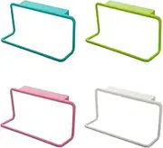 FnPti Towel Racks for Bathroom, Multicolor Over Door Towel Rail Hanger Kitchen Cabinet Cupboard Draw Hand Holder - Plastic Towel Rack, Easy to Use and Clean, Free Punch
