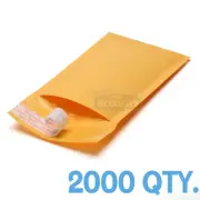 2000 #000 Kraft Bubble Padded Envelopes Mailers 4 x 8 from TheBoxery