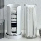 Cylinder Clear Cotton Pads Holder Dust-proof Makeup Pad Containers Cosmetic