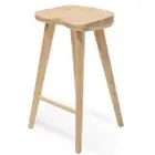 Scandinavian style solid ash wood Bar stool natural finish 40.5 W x 65.5 Hcm