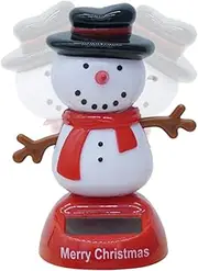 Fellflying Christmas Solar Dancing Toys | Cartoon Car Swinging Solar Ornaments | Engaging Car Dancing Toys Ornaments, Car Dashboard Interior Decor for Car Desk Home