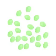 200Pcs 8x5mm Dia Oval Soft Plastic Glow Fishing Beads Tackle Tool, Green