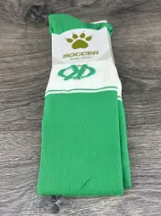 Vintage Kelme Oval Premium Knit OTC Soccer Socks Size L Kelly Green White