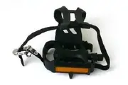 Pedals MTB Polypropylene (PP) 9/16" Axle w/Toe Clip and Strap (Attached)