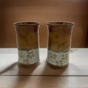 Studio Ceramic Art Pottery Glaze Signed Tumblers No Chips Or Cracks