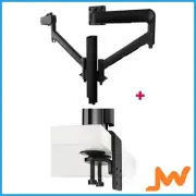 Atdec AWMS-2-D40 Dual Monitor Arms F Clamp Desk - Black