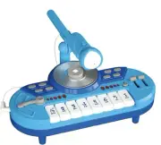 TODDLER PIANO TOY KEYBOARD, MULTI-FUNCTION MODE WITH DETACHABLE MICROPHONE BLUE
