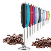 Electric Milk Frother Handheld Wand for Coffee Battery Operate Drink Mixer Whisk