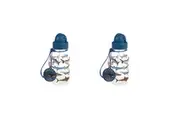 2x Rex London Kids Child 500ml Plastic Water Bottle Sip Drink Tumbler Sharks