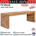 Solid Teak Wood TV Stand Entertainment Centre Sideboard Side Cabinet Lowboard