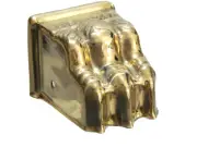 Claw Foot Table Stamped Brass Toe Cap Medium