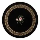 18" black coffee center marble table top inlay malachite home decor c9