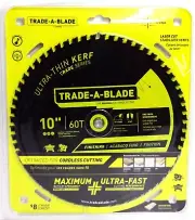 (J) NORSKE - Trade-A-Blade 10" X 60T Ultra Thin Kerf Finishing Blade #TCSBT026