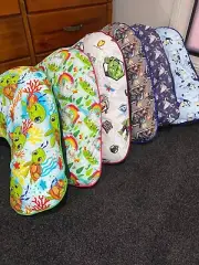 kids Boomerang pillow cases - Australian made U / tri / V / curved pillow cases