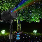 Laser Christmas Projector Lights Outdoor 3 Color Firefly Show with RF Remote