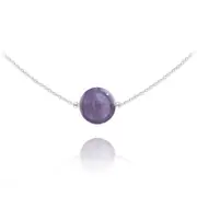 Silver Choker With Amethyst Stone