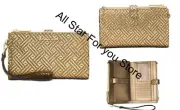 Michael Kors Wristlet Leather Adele Double-Zip Wristlet