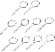HOMOCONO 10pcs Anti Rust Self Tapping Eye Screw Hooks Eye Bolts for Wood Projects Heavy Duty Screws for Secure Fastening and Hanging Solutions