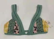 ROXY Size S / 8 D CUP Garden TRI BIKINI Floral Bathers Top NEW RRP $59.99