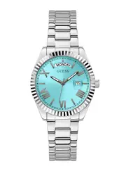 GUESS Women's Silver Luna Aqua Watch