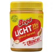 Bega Crunchy Light Peanut Butter 470g x 6