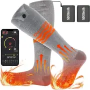 Daxiga Rechargeable Electric Heated Socks, Battery Powered Cold Weather Socks