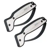 2 PACK AccuSharp Pro Tool Knife Reversible Tungsten Carbide Sharpeners w/ Rubber