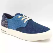 Sun + Stone Men Low Top Lace Up Sneakers Kiva Size US 9M Denim Blue